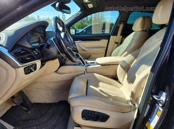 5UXKU2C54H0N85210 2017 BMW X6 Black Vista interior delantera