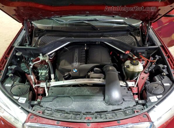 5UXKU2C57J0Z60979 2018 BMW X6 Красный Вид подкапотного пространства
