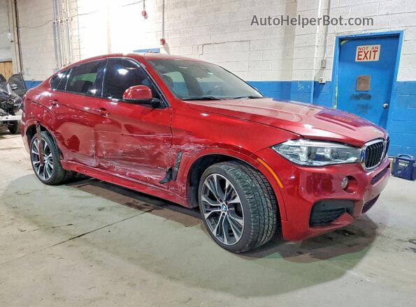 5UXKU2C57J0Z60979 2018 BMW X6 Красный Передняя правая четверть