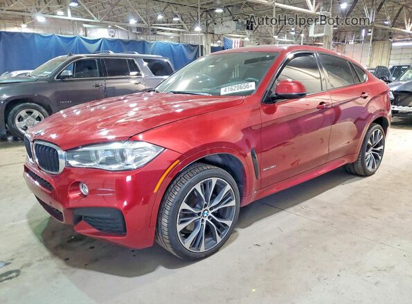 5UXKU2C57J0Z60979 2018 BMW X6 Красный Передняя левая четверть