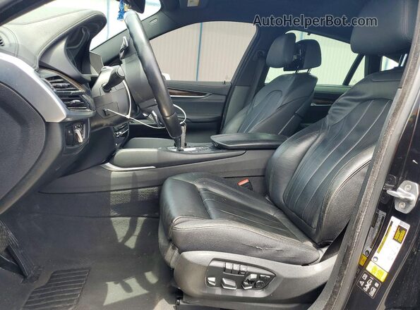5UXKU6C32H0S99670 2017 BMW X6 Black Вид салону спереду