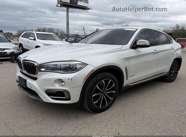 5UXKU6C37H0W38407 2017 BMW X6 Белый Передняя левая четверть
