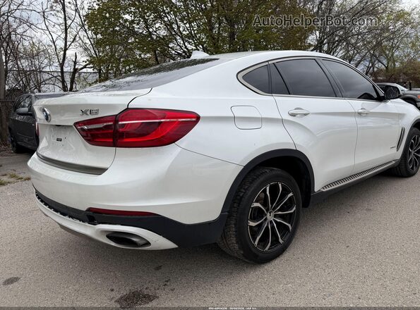 5UXKU6C37H0W38407 2017 BMW X6 Белый Задняя правая четверть