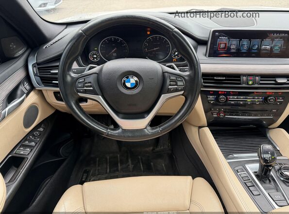 5UXKU6C37H0W38407 2017 BMW X6 Белый Панорамный вид салона 360°
