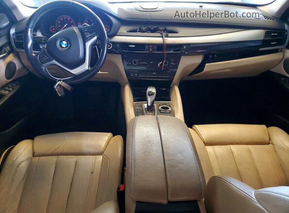 5UXKU6C54G0R33903 2016 BMW X6 Gray Widok deski rozdzielczej