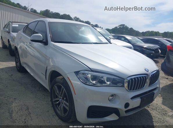 5UXKU6C56J0Z66604 2018 BMW X6 Белый Передняя правая четверть