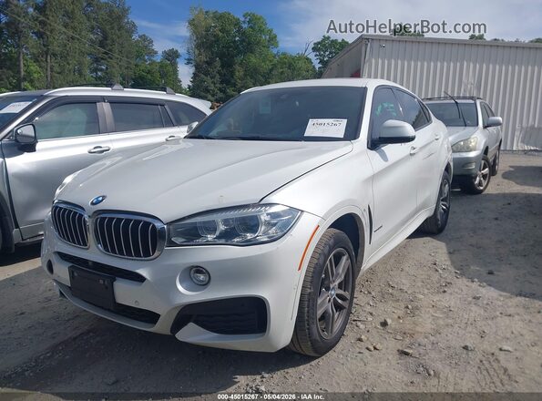 5UXKU6C56J0Z66604 2018 BMW X6 Белый Передняя левая четверть