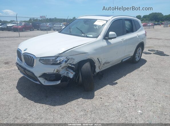 5UXTR7C55KLR47361 2019 BMW X3 Белый Передняя левая четверть