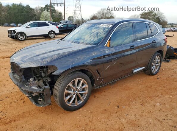 5UXTR7C56KLR44422 2019 BMW X3 Gray Vista tres cuartos delantera izquierda