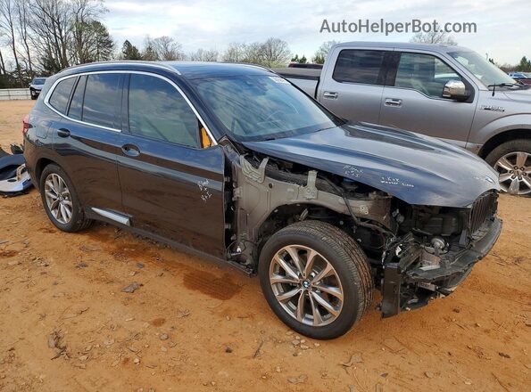 5UXTR7C56KLR44422 2019 BMW X3 Gray Delantero derecho
