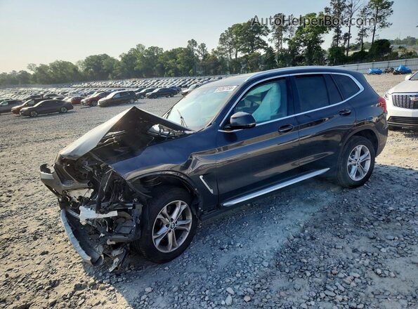 5UXTR7C58KLR53834 2019 BMW X3 Черный Передняя левая четверть