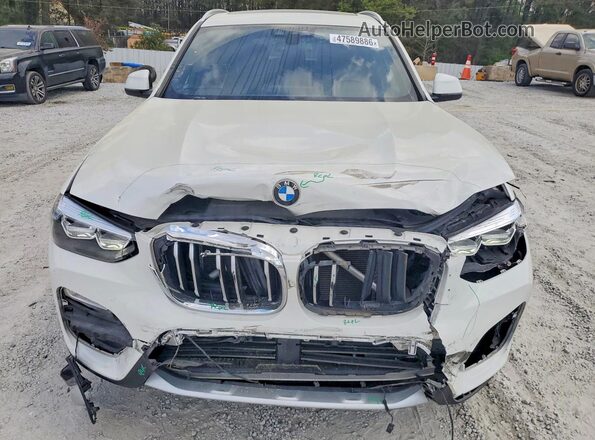 5UXTR7C59KLF24897 2019 BMW X3 White Vista frontal