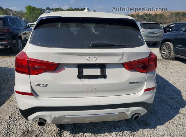 5UXTR7C59KLF24897 2019 BMW X3 White Vista trasera