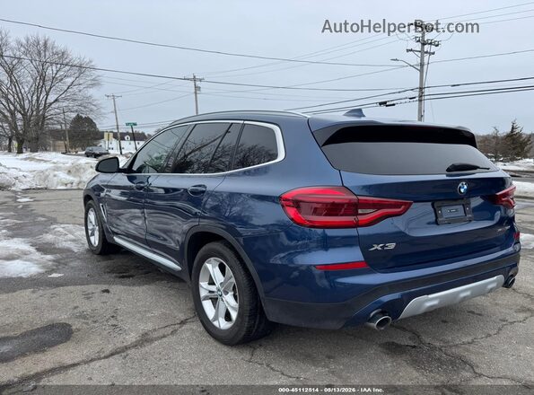 5UXTR7C5XKLF30580 2019 BMW X3 Blue Задня ліва чверть