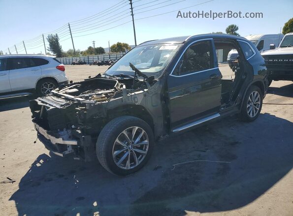 5UXTR7C5XKLF34046 2019 BMW X3 Черный Передняя левая четверть