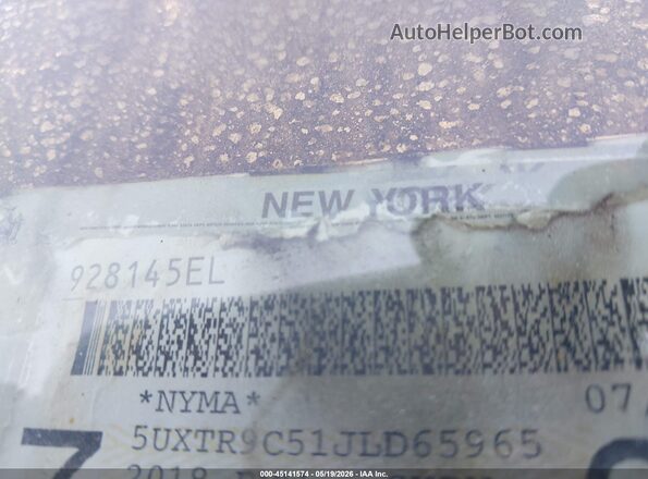 5UXTR9C51JLD65965 2018 BMW X3 Черный Вид щитка приборов