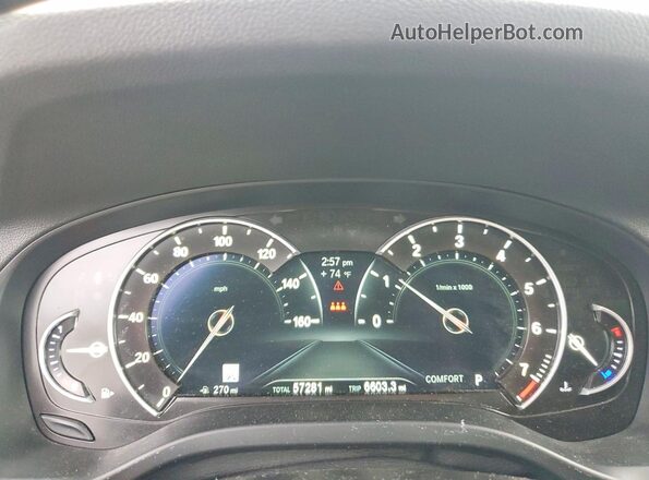 5UXTR9C51KLP81495 2019 BMW X3 Угольный Вид щитка приборов