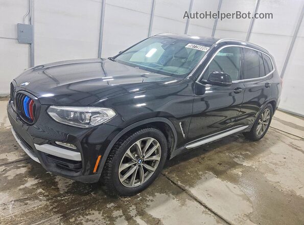 5UXTR9C52KLP89475 2019 BMW X3 Black წინა მარცხენა ხედი სამი მეოთხედიდან