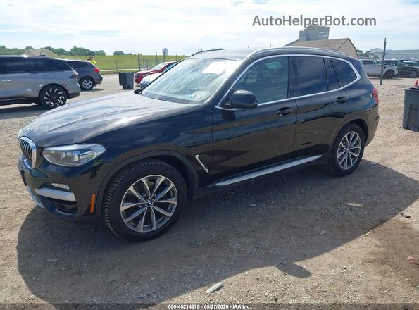 5UXTR9C54KLR03380 2019 BMW X3 Черный Передняя левая четверть