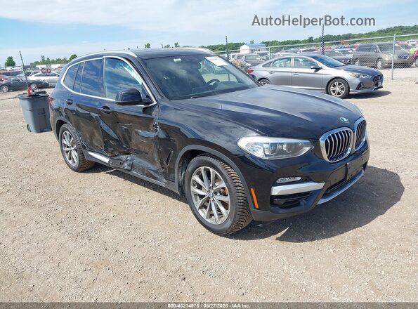 5UXTR9C54KLR03380 2019 BMW X3 Черный Передняя правая четверть