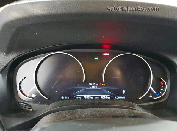 5UXTR9C55KLP95903 2019 BMW X3 Brown Widok zestawu wskaźników