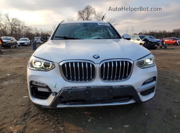 5UXTR9C56JLD90053 2018 BMW X3 White Front view