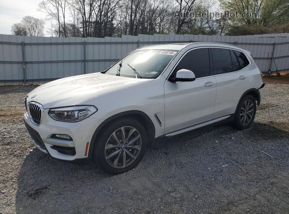 5UXTR9C56KLP90547 2019 BMW X3 White წინა მარცხენა ხედი სამი მეოთხედიდან