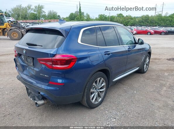 5UXTR9C59JLD72081 2018 BMW X3 Синий Задняя правая четверть
