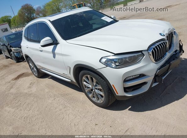5UXTR9C5XJLC76928 2018 BMW X3 Белый Передняя правая четверть