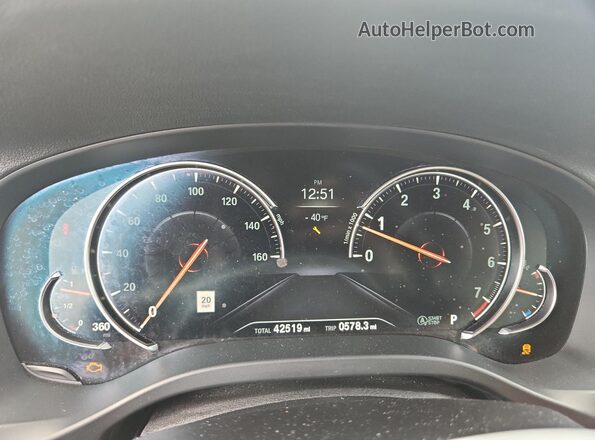 5UXTR9C5XKLE21323 2019 BMW X3 Black Widok zestawu wskaźników