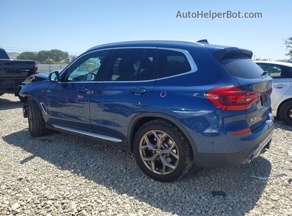 5UXTS1C03M9H64341 2021 BMW X3 Синий Задняя левая четверть