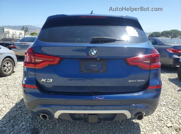 5UXTS1C03M9H64341 2021 BMW X3 Синий Вид сзади