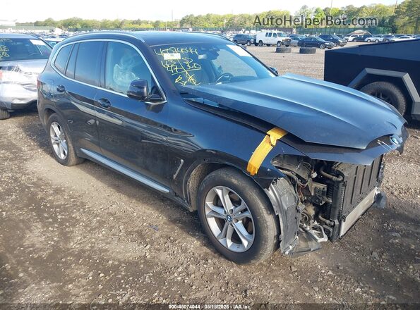 5UXTS1C05M9G76830 2021 BMW X3 Черный Передняя правая четверть