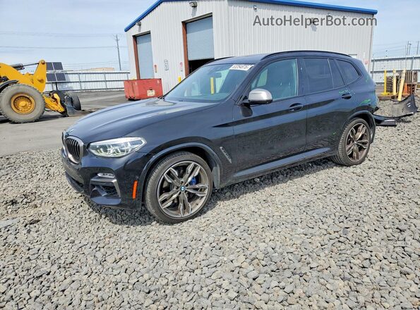 5UXTS3C50J0Y96820 2018 BMW X3 Черный Передняя левая четверть
