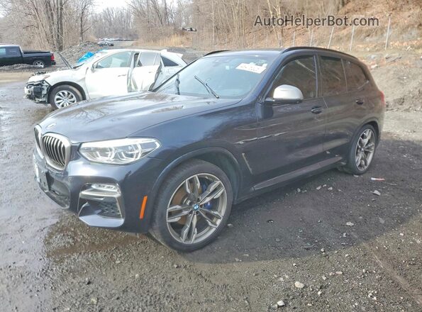 5UXTS3C52J0Y98746 2018 BMW X3 Синий Передняя левая четверть