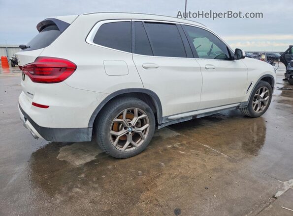 5UXTY3C01M9E68728 2021 BMW X3 Белый Задняя правая четверть