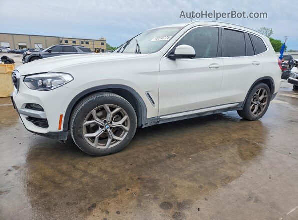 5UXTY3C01M9E68728 2021 BMW X3 Белый Передняя левая четверть