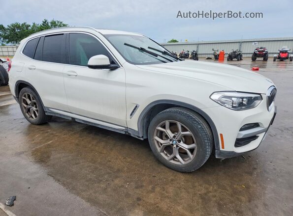 5UXTY3C01M9E68728 2021 BMW X3 Белый Передняя правая четверть