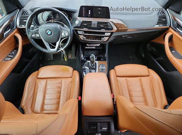 5UXTY3C02L9C73719 2020 BMW X3 Blue Widok deski rozdzielczej