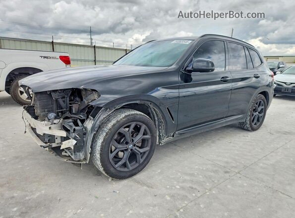 5UXTY3C02M9F26359 2021 BMW X3 Black Przód lewy