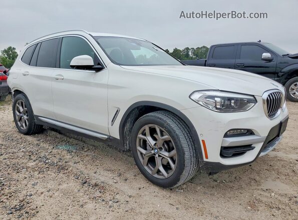5UXTY3C03M9D81820 2021 BMW X3 Белый Передняя правая четверть