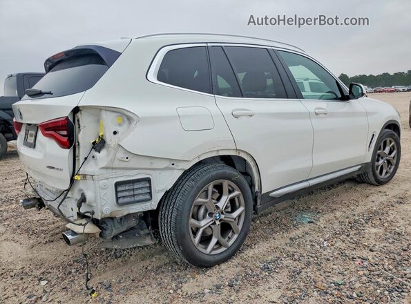5UXTY3C03M9D81820 2021 BMW X3 Белый Задняя правая четверть