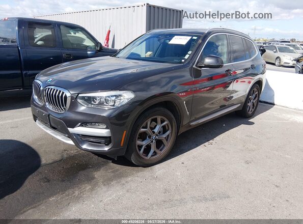 5UXTY3C03M9D87732 2021 BMW X3 Серый Передняя левая четверть