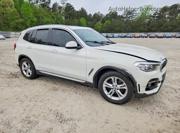 5UXTY3C04LLU69693 2020 BMW X3 White Przód prawy