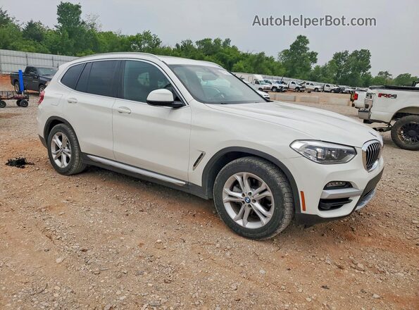 5UXTY3C06LLE55460 2020 BMW X3 White Передня права чверть