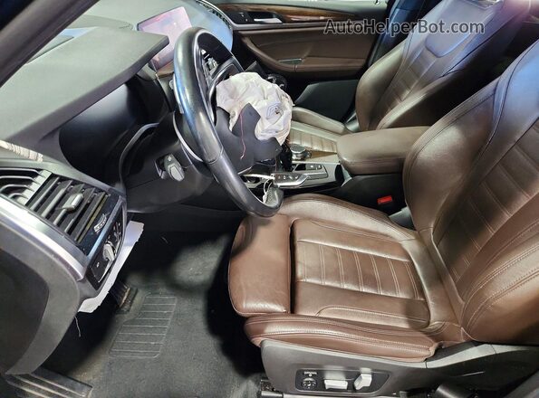 5UXTY3C07L9D65117 2020 BMW X3 Blue Widok wnętrza z przodu