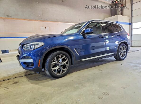 5UXTY3C07L9D65117 2020 BMW X3 Blue Przód lewy