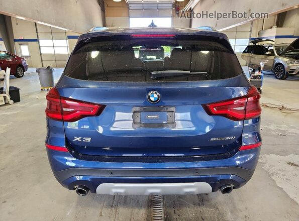 5UXTY3C07L9D65117 2020 BMW X3 Blue Widok z tyłu
