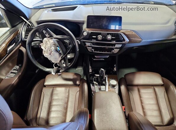 5UXTY3C07L9D65117 2020 BMW X3 Blue Widok deski rozdzielczej