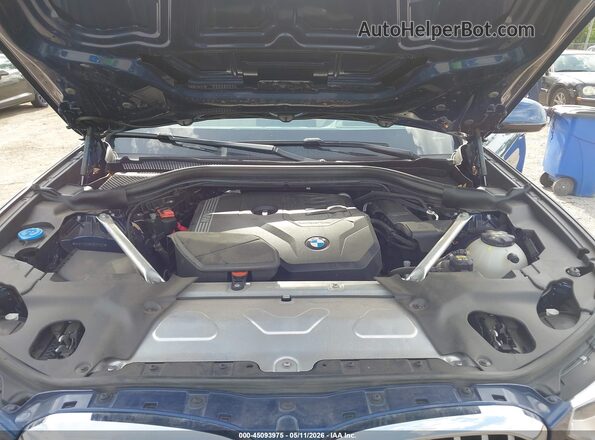 5UXTY3C08M9G72152 2021 BMW X3 Blue Вид ззаду